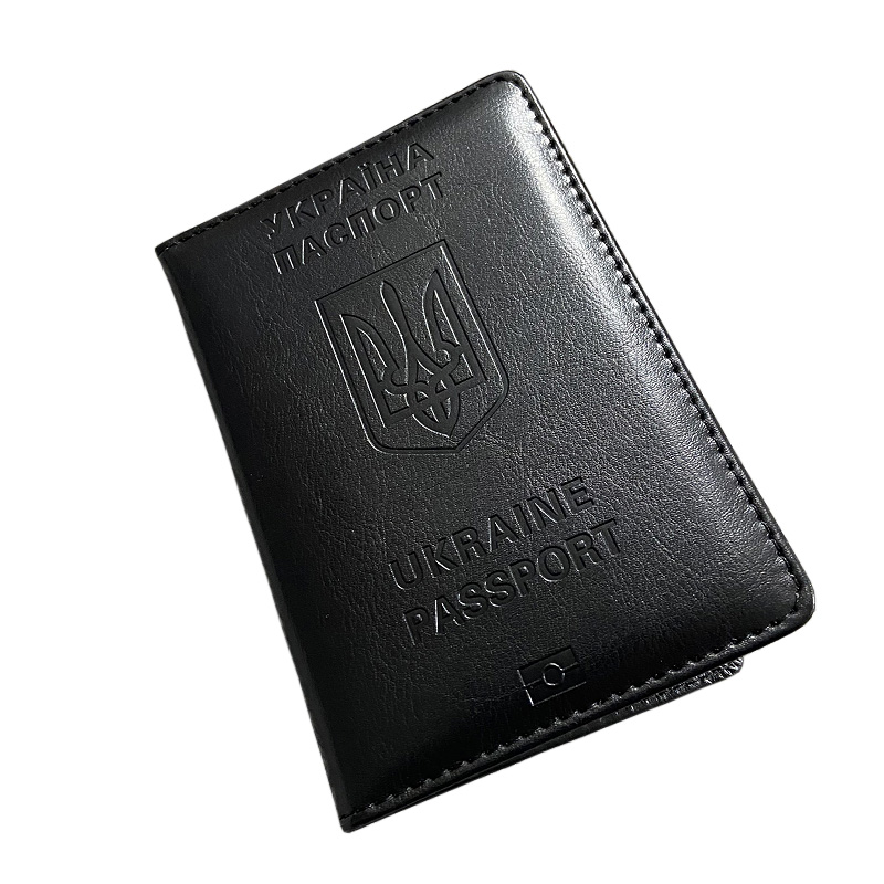 Men'S Accessories Case - Ukraińskie etui na paszport męskie czarne