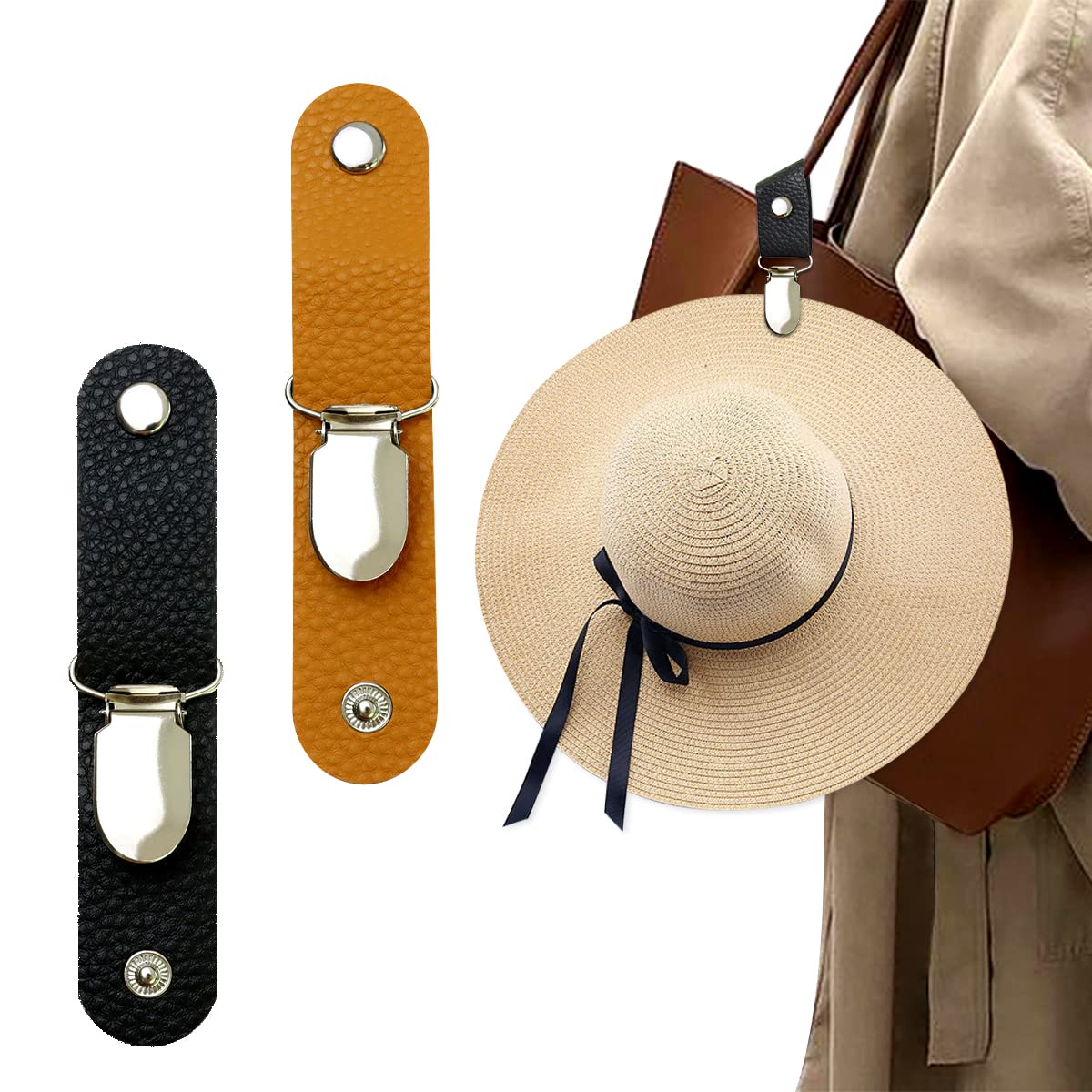 Men'S Accessories Travel Bag - Klips do kapelusza ze skóry PU