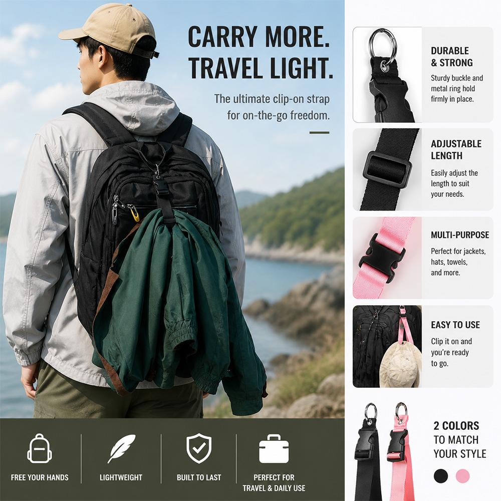 Men'S Accessories Travel Bag - Przenośny pasek bagażowy z zabezpieczeniem przed