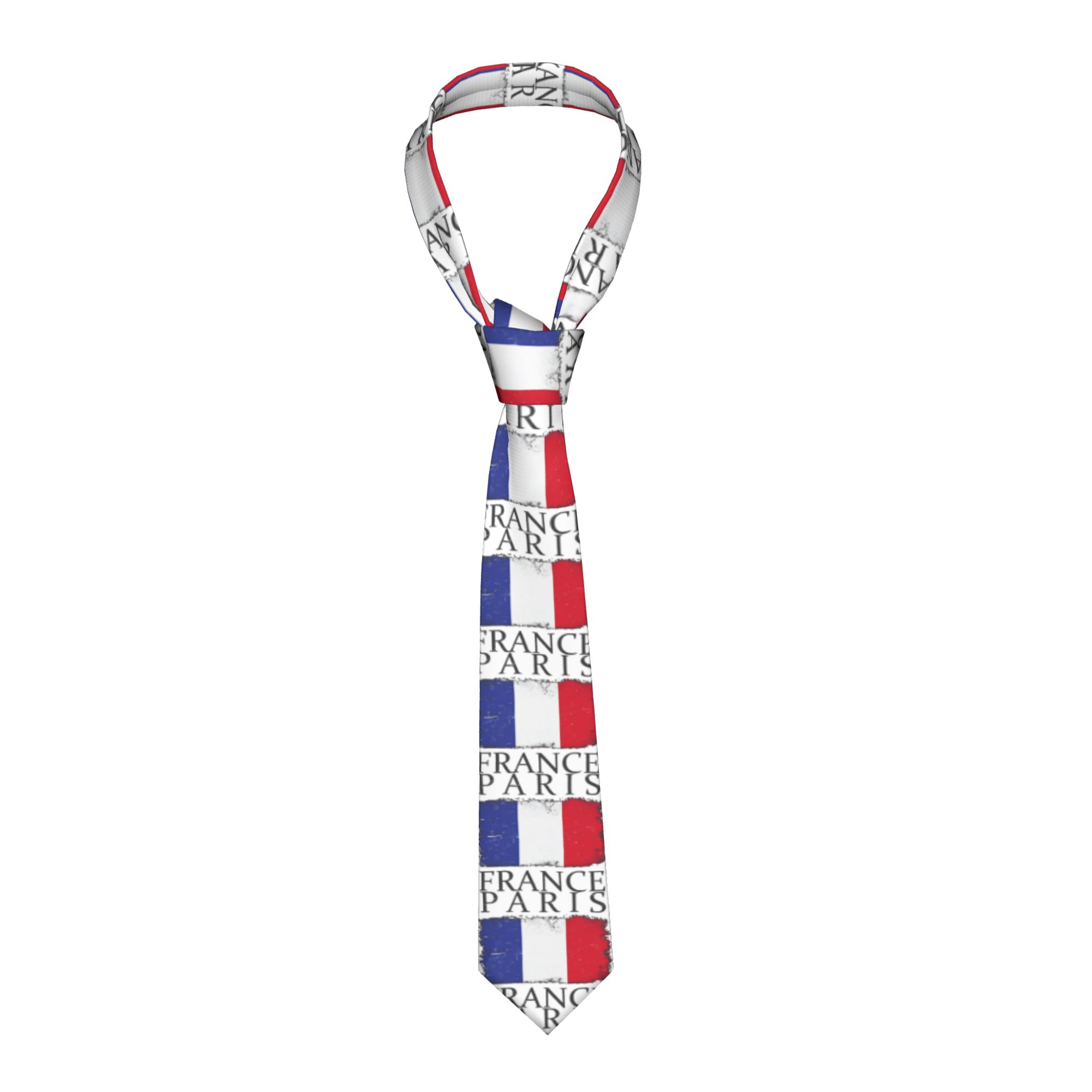 Męski krawat z flagą Francji,  – Men'S Accessories Paris recenzja i cena