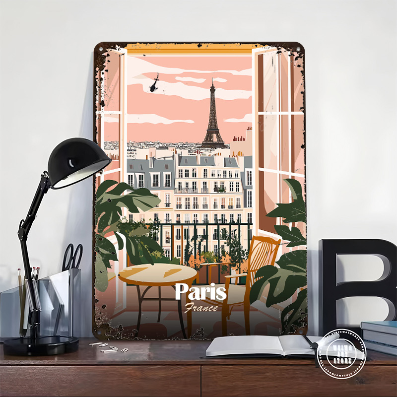 Metalowy plakat z widokiem na  – Men'S Accessories Paris recenzja i cena