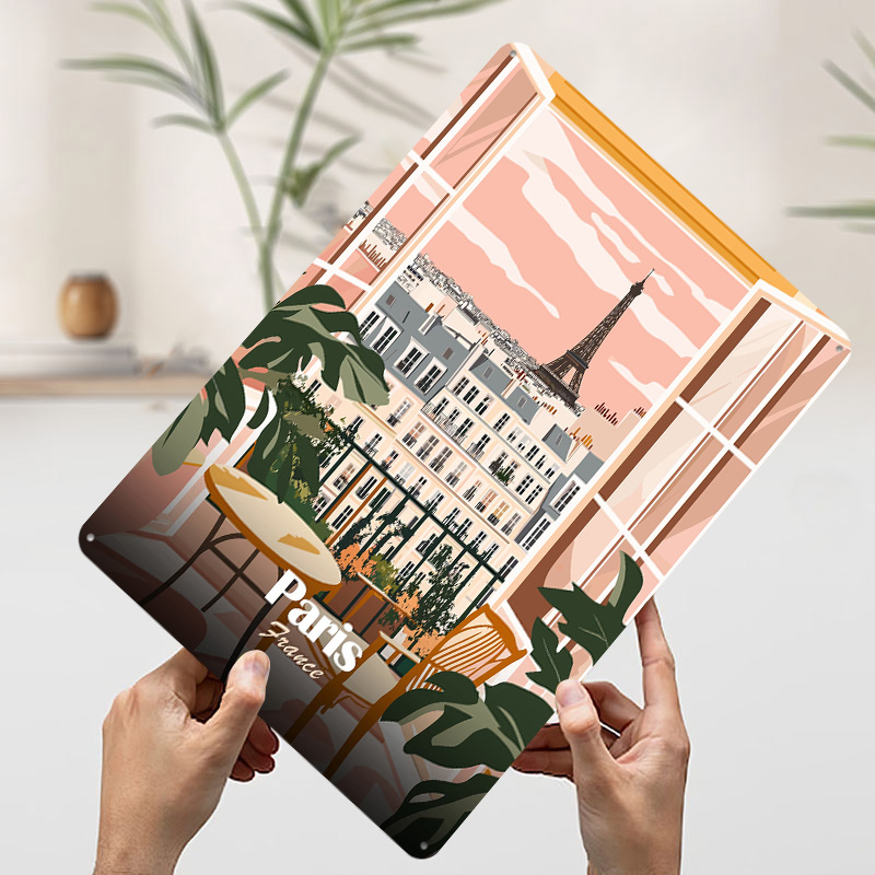 Metalowy plakat z widokiem na  – Men'S Accessories Paris recenzja i cena