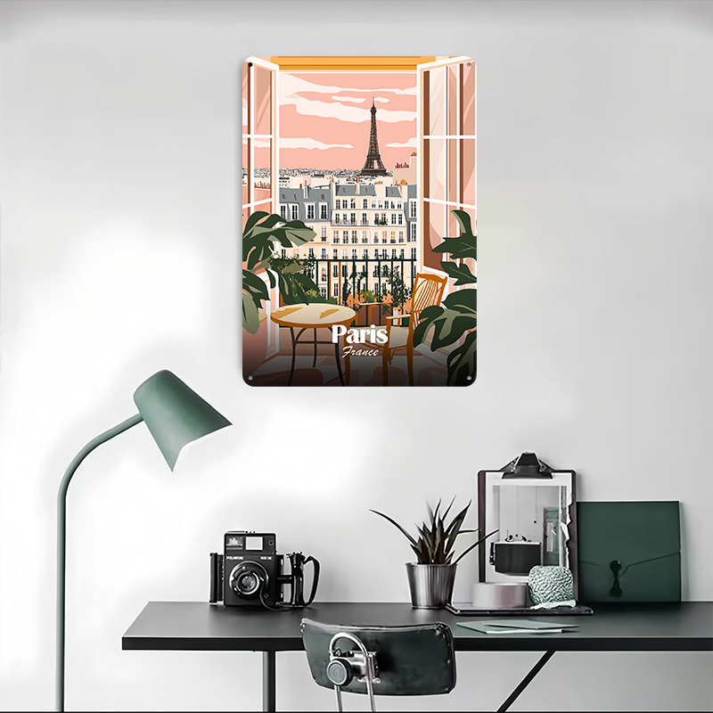 Metalowy plakat z widokiem na  – Men'S Accessories Paris recenzja i cena
