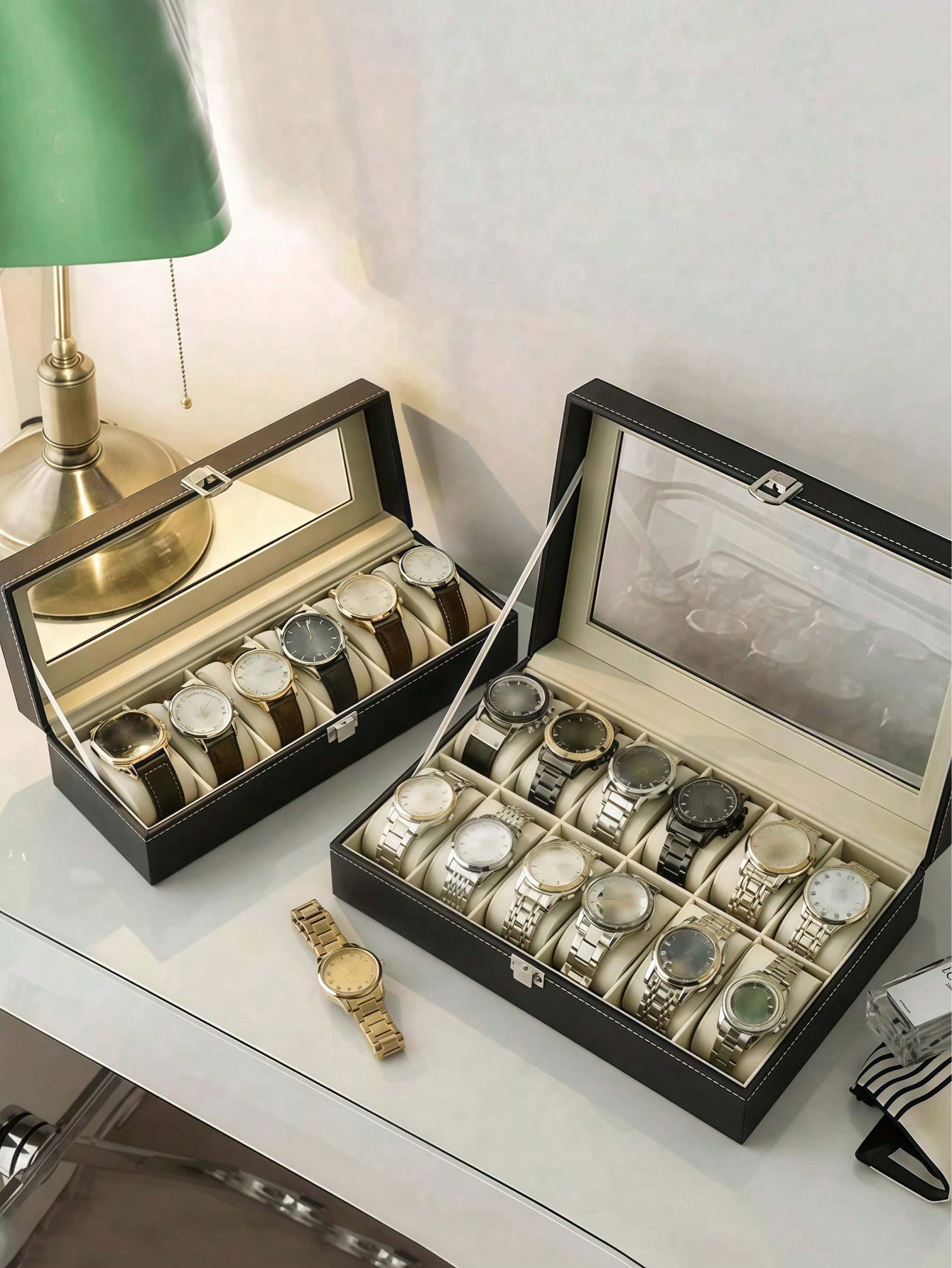 Skórzane pudełko na zegarki z  – Men'S Accessories Case recenzja i cena