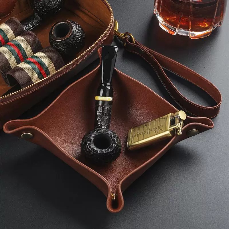 Etui na fajkę z prawdziwej skó – Men'S Accessories Organizer Tray recenzja i cena